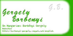 gergely borbenyi business card